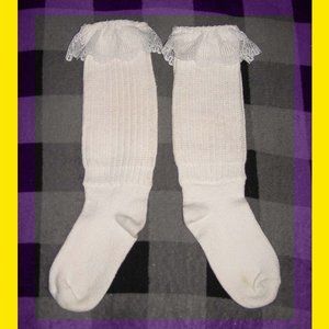 NEW Luxurious Cozy Knit White Knee Socks Adult